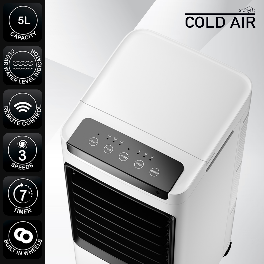Climatizador, humidificador y purificador portátil