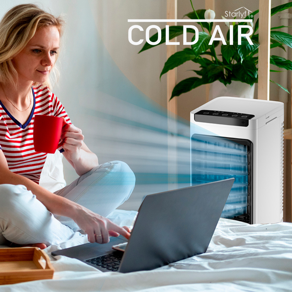 Climatizador, humidificador y purificador portátil